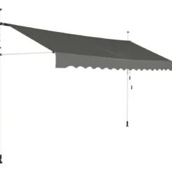 Klemmmarkise 400 cm breit Balkonmarkise ohne Bohren UV-beständig höhenverstellbar