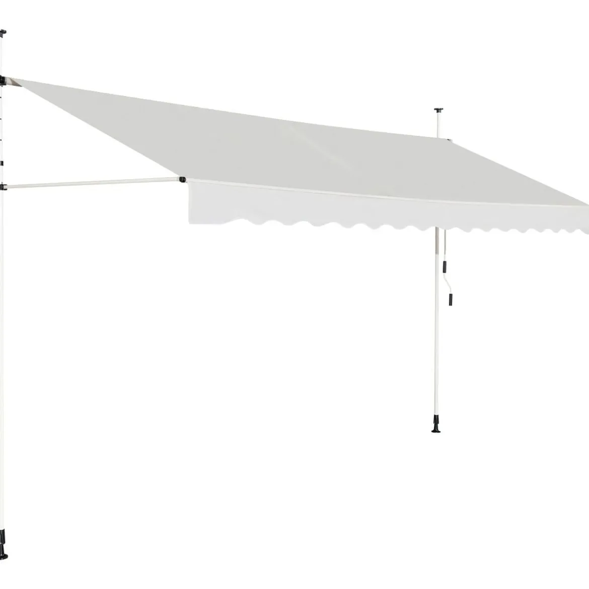 Klemmmarkise 400 cm breit Balkonmarkise ohne Bohren UV-beständig höhenverstellbar