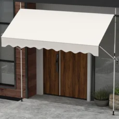 Klemmmarkise ohne Bohren mit Handkurbel Höhenverstellbare & UV-beständige 300 cm