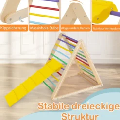 Kletterdreieck mit Leiter Klappbares Klettergerüst Sprossendreieck zur Entwicklung