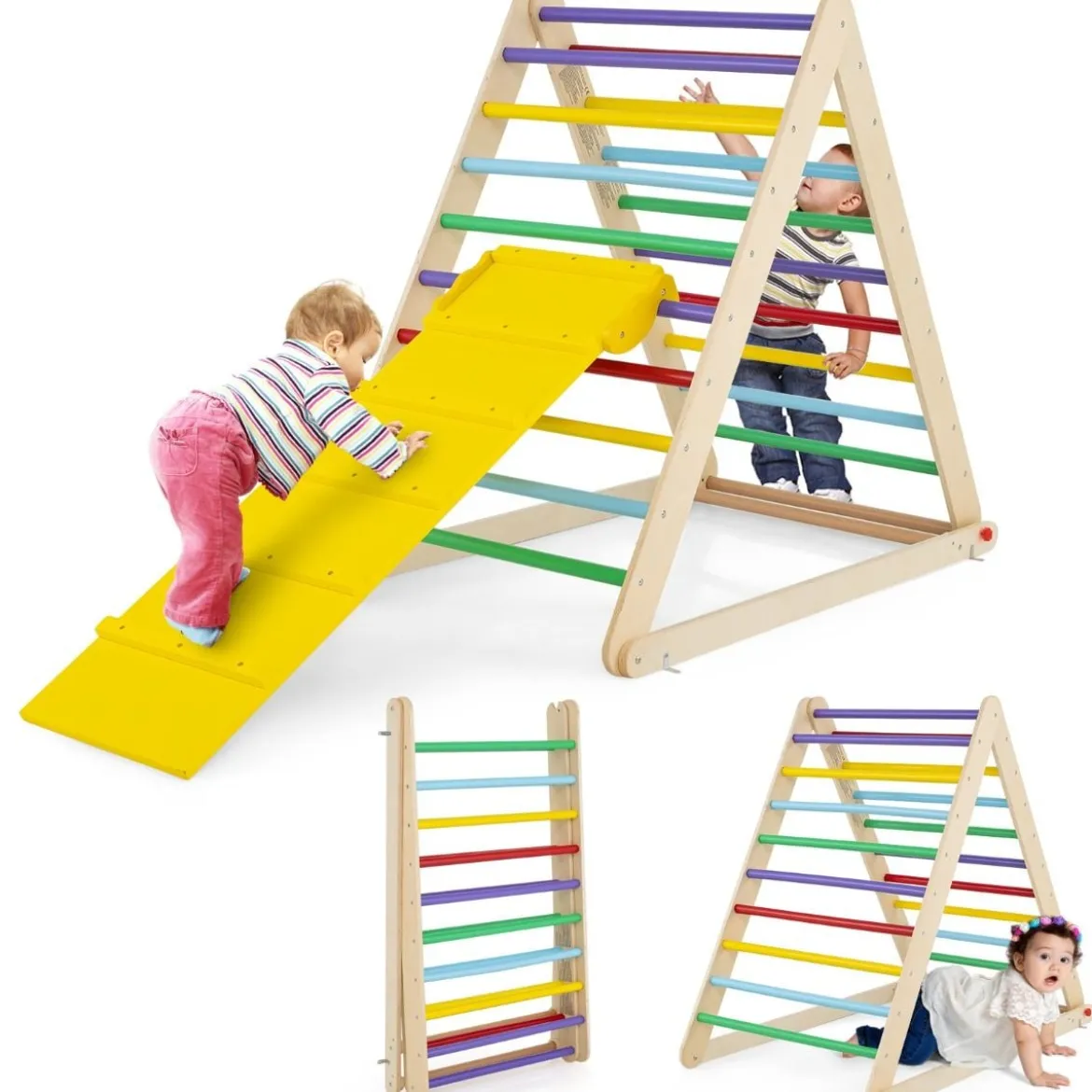 Kletterdreieck mit Leiter Klappbares Klettergerüst Sprossendreieck zur Entwicklung
