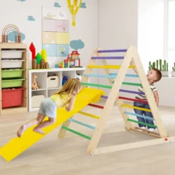 Kletterdreieck mit Leiter Klappbares Klettergerüst Sprossendreieck zur Entwicklung