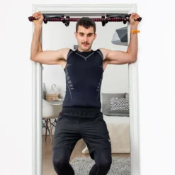 Klimmzugstange für den Türrahmen tragbare Türstange multifunktional fürs Krafttraining Schwarz