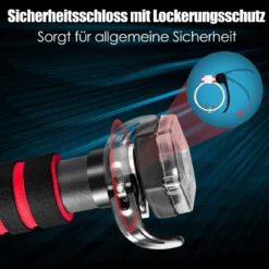 Klimmzugstange für Tür Stange mit rutschfestem Schaumstoffgriff 65 - 100 cm Schwarz