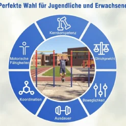 Klimmzugstange Reckstange Höhenverstellbar 80-172 cm aus Verzinktem Stahl bis 330 kg