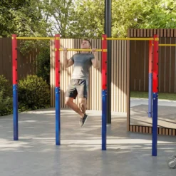 Klimmzugstange Reckstange Höhenverstellbar 80-172 cm aus Verzinktem Stahl bis 330 kg