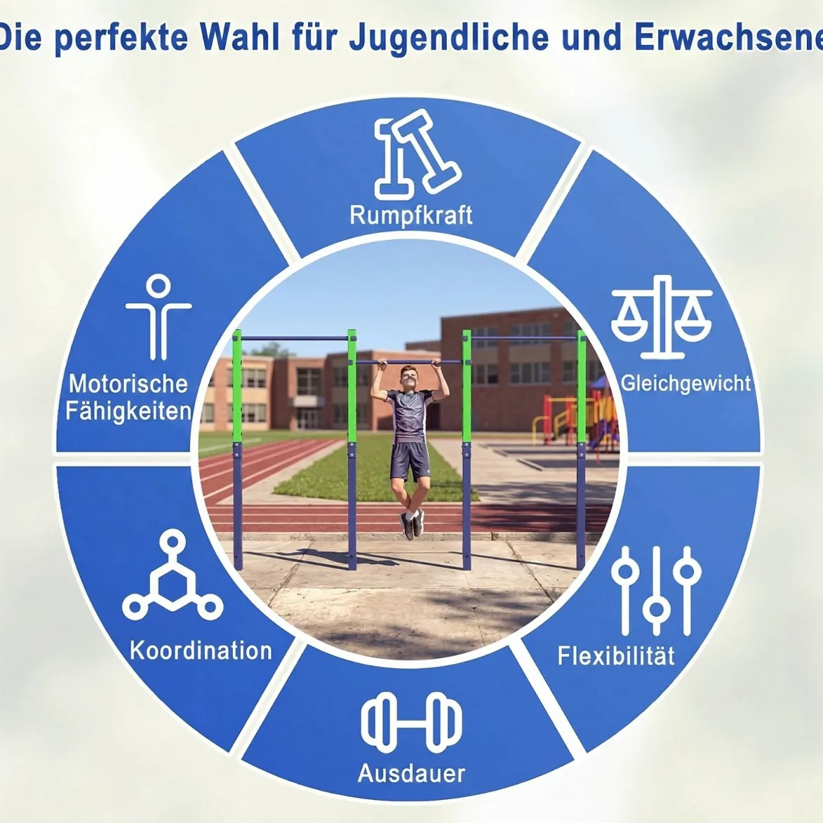 Klimmzugstange Reckstange Höhenverstellbar 80-172 cm aus Verzinktem Stahl bis 330 kg