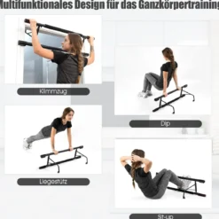 Klimmzugstange Türreck Fitness Hometrainer Pull-Up-Bar Schwarz 100,5 x 26,5 x 35cm