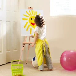 Künstler-Staffelei Tragbare Künstler-Staffelei mit Ablage verstellbar Standstaffelei 96 x 96 x 192 cm Natur