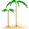 künstliche beleuchtete Palme mit LED-Lichtern klappbarem Sockel LED Palme 118 x 80 x 154 cm