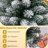 Künstlicher Weihnachtsbaum Bleistift 120 cm Tannenbaum mit Schnee Grün