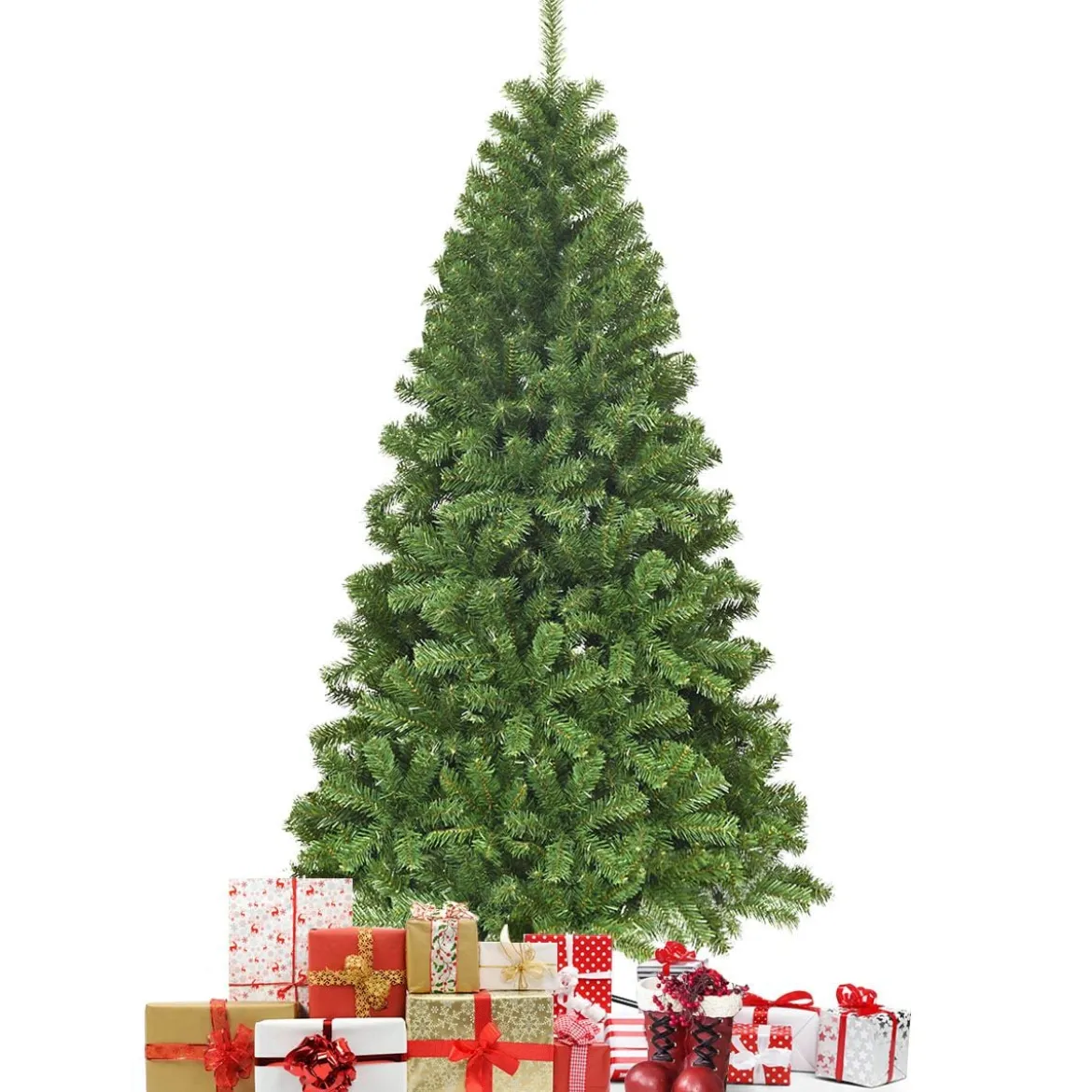 Künstlicher Weihnachtsbaum 180cm Tannenbaum Christbaum mit Metallständer Grün