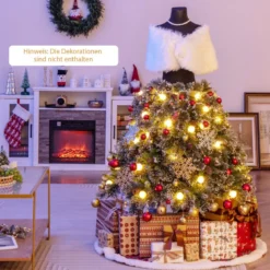 Künstlicher Weihnachtsbaum in Schneiderpuppen Optik mit Schal & Halskette & Beleuchtung
