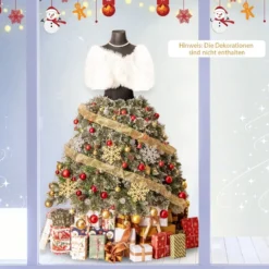 Künstlicher Weihnachtsbaum in Schneiderpuppen Optik mit Schal & Halskette & Beleuchtung