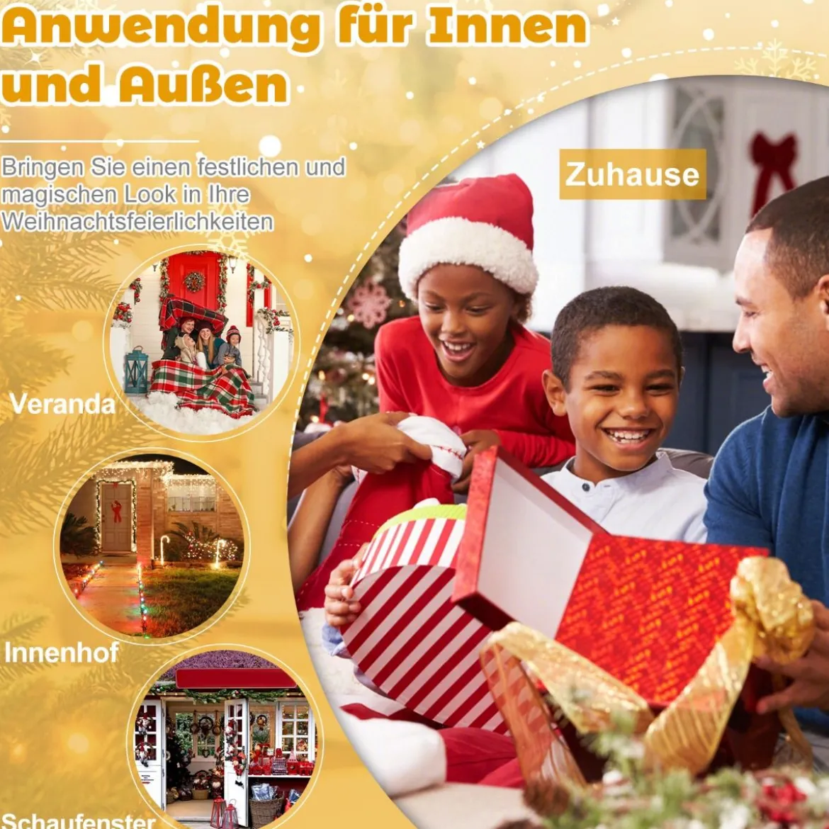 Künstlicher Weihnachtsbaum mit Engelsfigur Weihnachtsdeko mit warmweißen LED-Lichtern