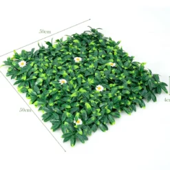 Künstliches Pflanzenwand Hecke Efeublättern Sichtschutz Heckenpflanze Windschutz Grüne Hecke 50 x 50 cm