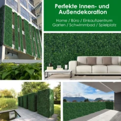 Künstliches Pflanzenwand künstliche Buchsbaum-Teile 50 x 50 cm Grün