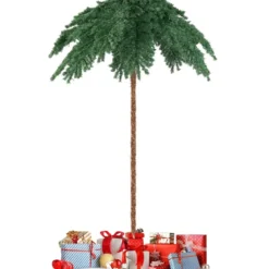 Künstliche Tropische Weihnachtspalme mit 250 Warmweißen LED-Lichtern & 813 Zweigspitzen 180 cm