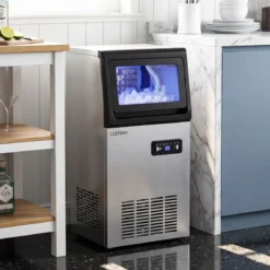 Kommerzielle Eiswürfelmaschine Eiswürfelbereiter 50 kg/24 Std. mit 11 kg Eislagerkapazität