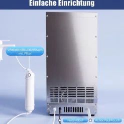 Kommerzielle Eiswürfelmaschine Eiswürfelbereiter 50 kg/24 Std. mit 11 kg Eislagerkapazität