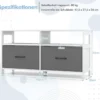 Kommode mit 2 Schubladen Aufbewahrungsschrank mit offenen Regalen 100 x 30 x 53 cm