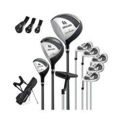 Komplette Golfschläger- & Taschenset für Linkshänder Herren tragbare leichte Golf-Standtasche