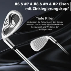 Komplette Golfschläger- & Taschenset für Linkshänder Herren tragbare leichte Golf-Standtasche