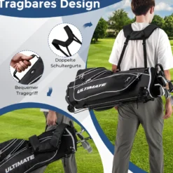 Komplette Golfschläger- & Taschenset für Linkshänder Herren tragbare leichte Golf-Standtasche