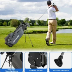 Komplettes Herren Golfschläger Set 9 Teilige Golfschlägersätze Rechtshändig mit Regenhaube