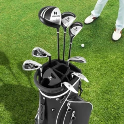 Komplettes Herren Golfschläger Set 9 Teilige Golfschlägersätze Rechtshändig mit Regenhaube