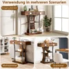 Konsolentisch mit 2 Schubladen Eingangstisch aus Holz mit 2 Ablagen 91 x 30 x 87 cm Rustikales Braun