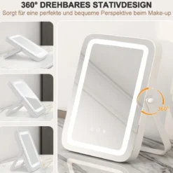 Kosmetikspiegel mit Beleuchtung & Touchschalter & Speicherfunktion Dimmbarer Schminkspiegel
