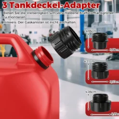 Kraftstoff Umfüllpumpe mit Auto-Stopp-Sensor & 3 Größen Adaptern Elektrische Kraftstoffpumpe