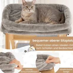 Kratzbaum & Leiter mit Sisal-Kratzpfosten & Gepolstertem Liegeplatz Faltbarer Katzenbaum