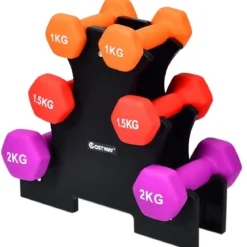 Kurzhantel Set 1kg 1,5kg 2kg Fitness Hanteln mit Hantelständer