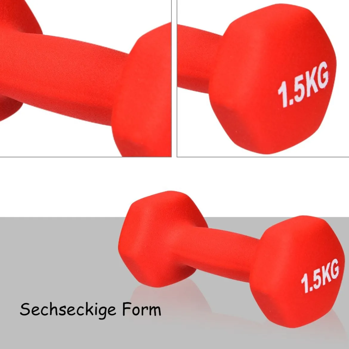 Kurzhantel Set 1kg 1,5kg 2kg Fitness Hanteln mit Hantelständer