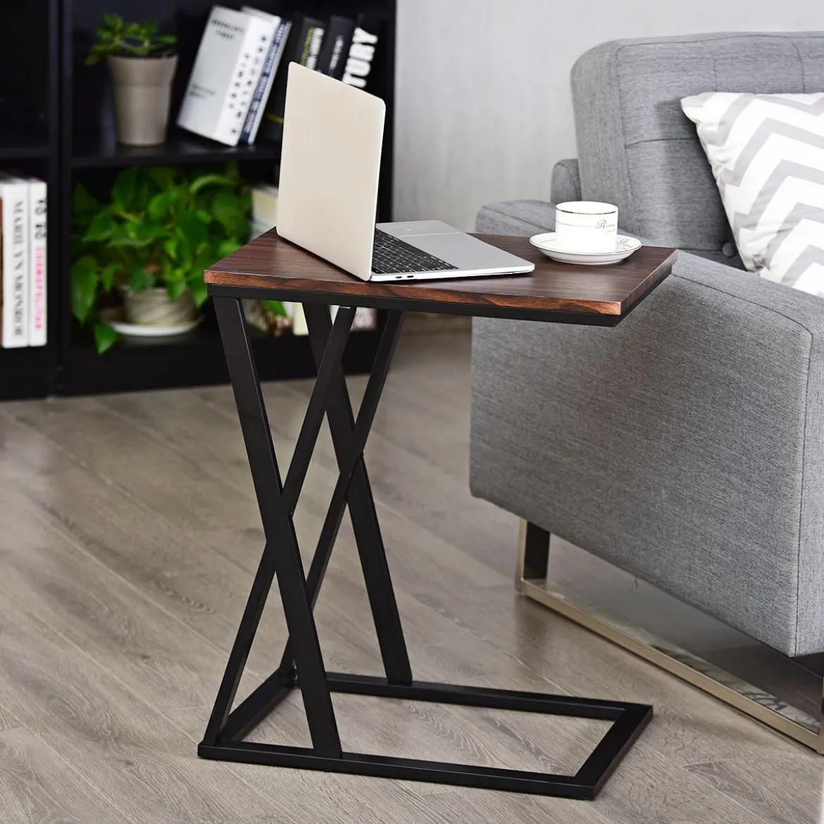 Laptoptisch Kleiner Beistelltisch Kaffeetisch Braun 50 x 34,5 x 60 cm