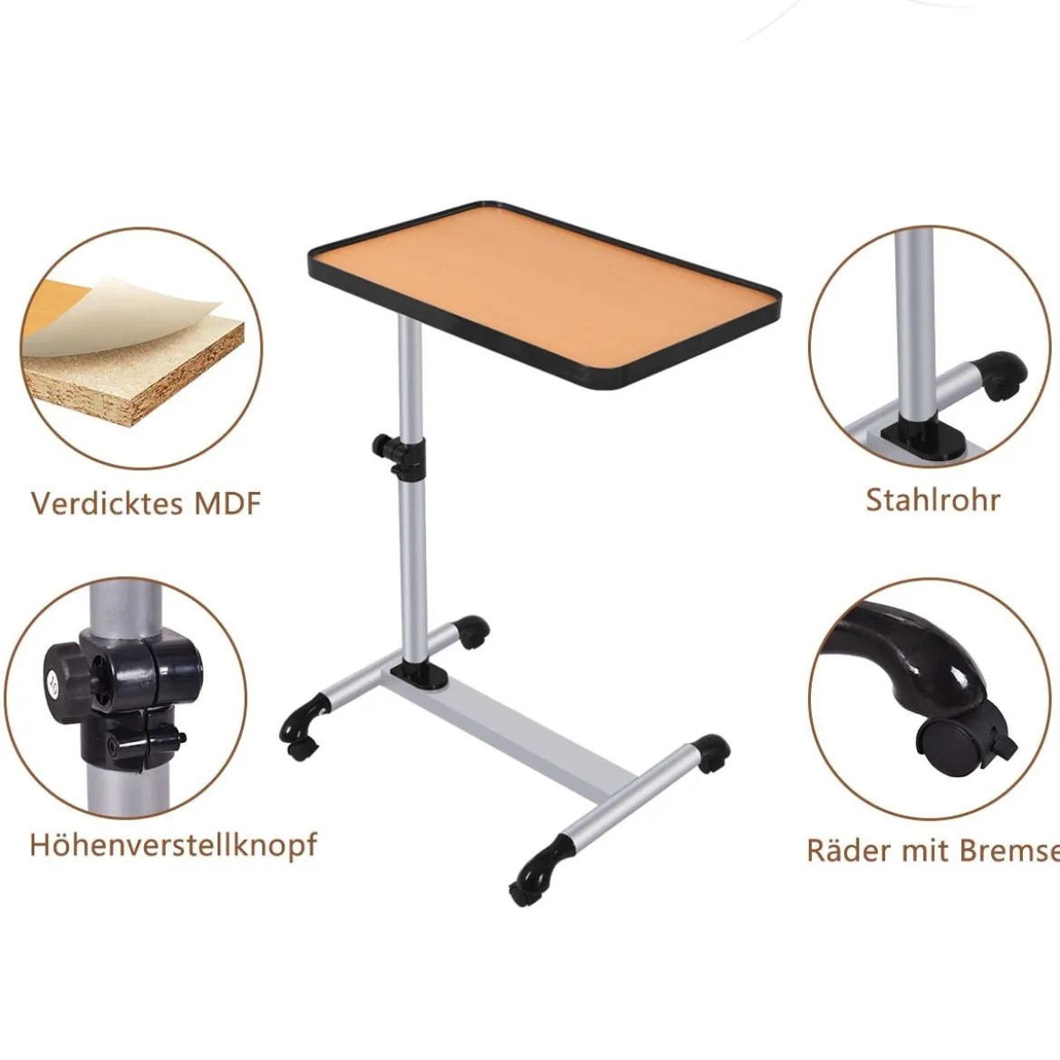 Laptoptisch Notebooktisch Stehtisch Pflegetisch Couchtisch Beistelltisch Tisch