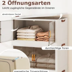 284L Aufbewahrungsboxen mit Deckel Stapelbare Aufbewahrungsbehälter mit Rollen & Türen