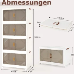 284L Aufbewahrungsboxen mit Deckel Stapelbare Aufbewahrungsbehälter mit Rollen & Türen