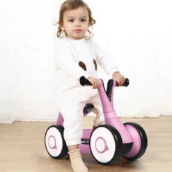Laufrad Balance Fahrrad Balance Bike Kinderlaufrad Lauflernrad für Kinder Fahrrad Lernlaufrad ohne Pedal für Kinder 59x29x40cm Rosa