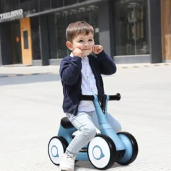 Laufrad Balance Fahrrad Balance Bike Kinderlaufrad Lauflernrad für Kinder Fahrrad Lernlaufrad ohne Pedal für Kinder 59x29x40cm Blau