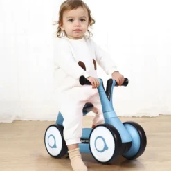 Laufrad Balance Fahrrad Balance Bike Kinderlaufrad Lauflernrad für Kinder Fahrrad Lernlaufrad ohne Pedal für Kinder 59x29x40cm Blau