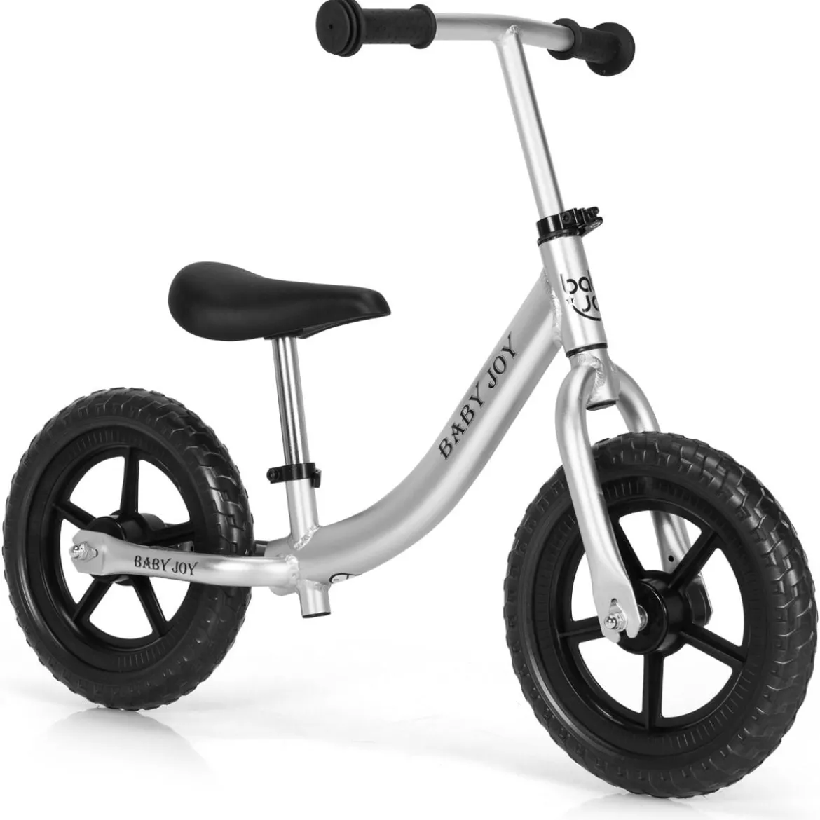 Laufrad mit verstellbarem Lenker & Sitz Balance Fahrrad ohne Pedal für 2-7 Jahre Jungen und Mädchen Silbern