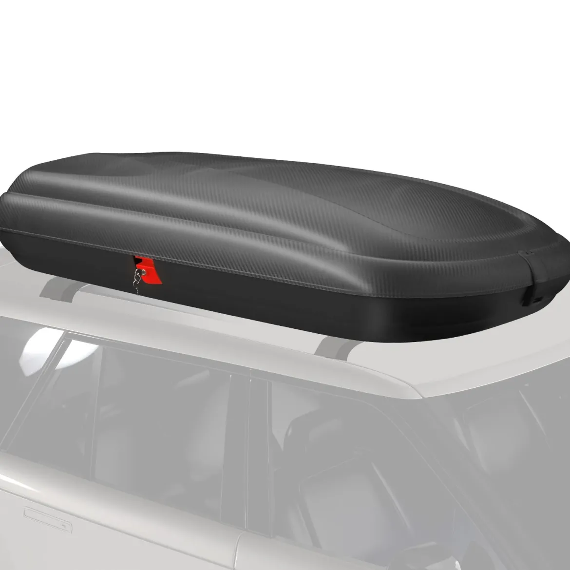 400L Auto Dachbox Abschießbarer Dachkoffer mit Zentralverriegelung & Schlüsseln & Gurten