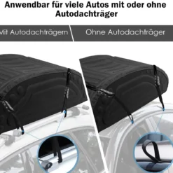 400L Auto Dachbox Dachkoffer mit Transportbändern Dachtasche Gepäckbox Dachgepäckträger Tasche