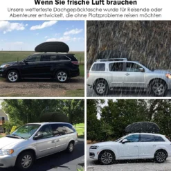 400L Auto Dachbox Dachkoffer mit Transportbändern Dachtasche Gepäckbox Dachgepäckträger Tasche