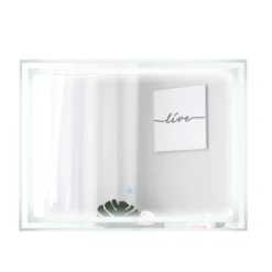 LED Badspiegel mit Beleuchtung 80 x 60 cm Badezimmerspiegel Anti-Beschlag Rechteckig
