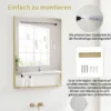 LED Badspiegel mit 3 Lichtfarben & Einstellbare Helligkeit Wandmontierter Schminkspiegel 80 x 60 cm