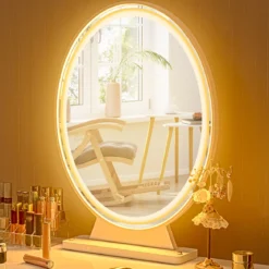 LED Kosmetikspiegel Tischspiegel mit 4 Beleuchtungsmodi Makeup Spiegel